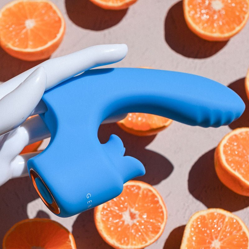 Buy Gender X FLICK IT - Blue USB Rechargeable Finger Vibrator – Naughtyhut NZ sex toys online. Discreet delivery & top brands.