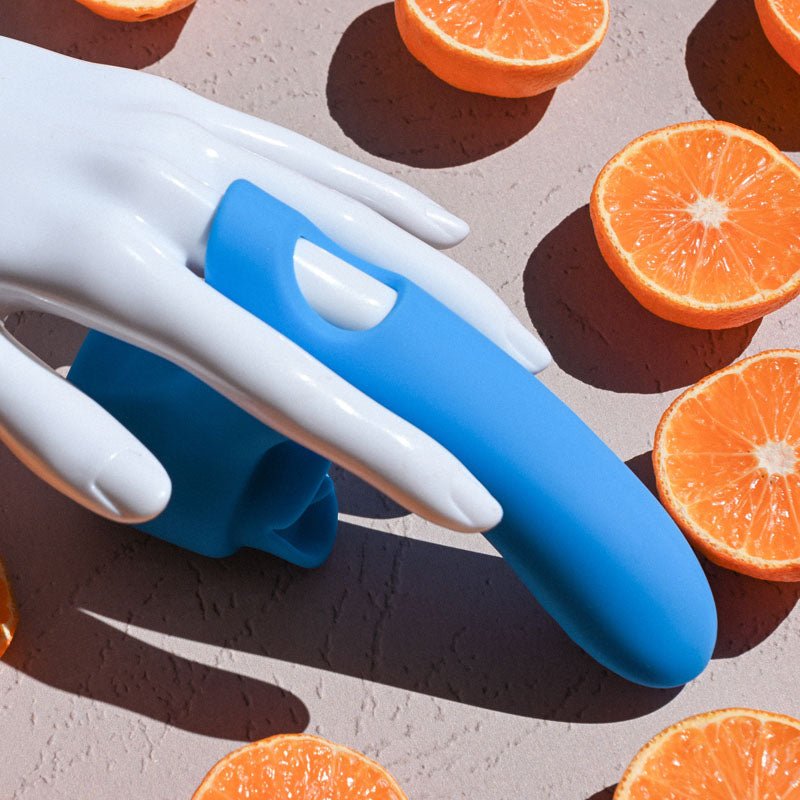 Buy Gender X FLICK IT - Blue USB Rechargeable Finger Vibrator – Naughtyhut NZ sex toys online. Discreet delivery & top brands.
