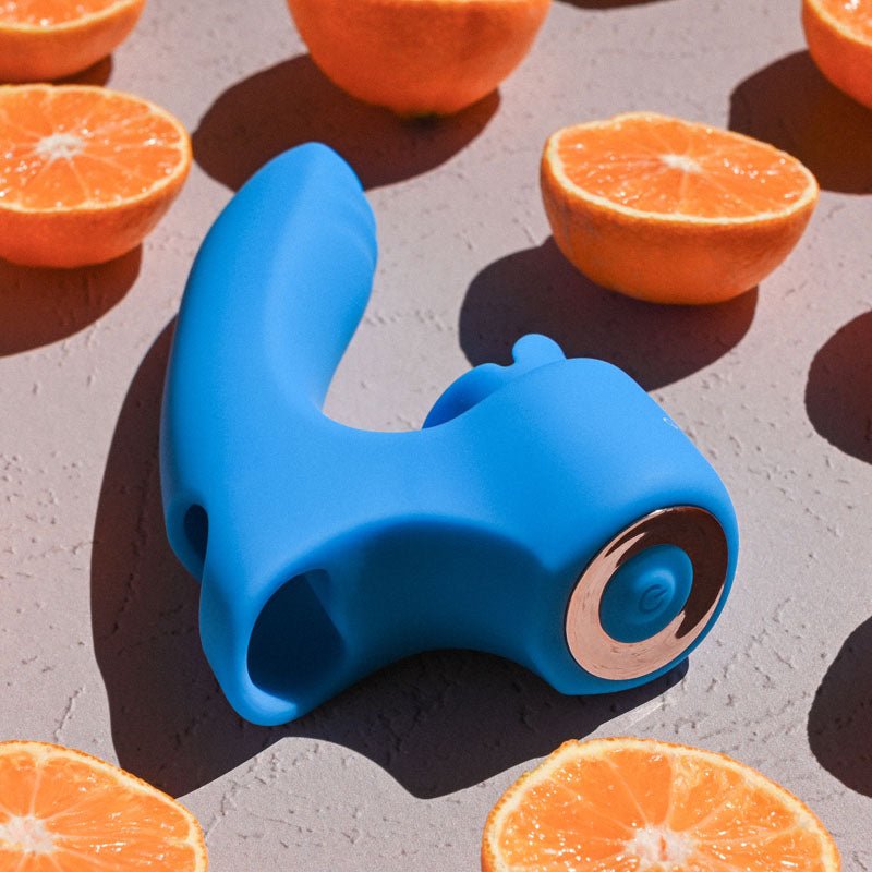 Buy Gender X FLICK IT - Blue USB Rechargeable Finger Vibrator – Naughtyhut NZ sex toys online. Discreet delivery & top brands.