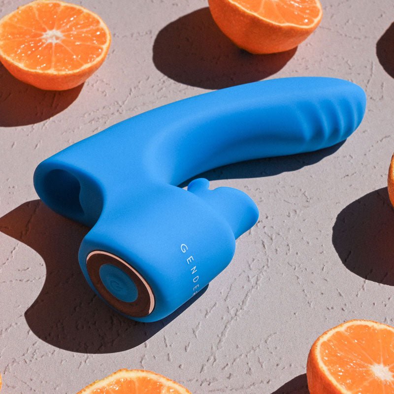 Buy Gender X FLICK IT - Blue USB Rechargeable Finger Vibrator – Naughtyhut NZ sex toys online. Discreet delivery & top brands.
