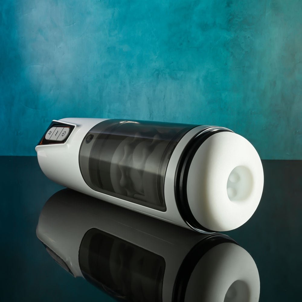 Buy Gender X GET YOUR STROKE ON - USB Rechargeable Thrusting & Vibrating Auto Masturbator – Naughtyhut NZ sex toys online. Discreet delivery & top brands.