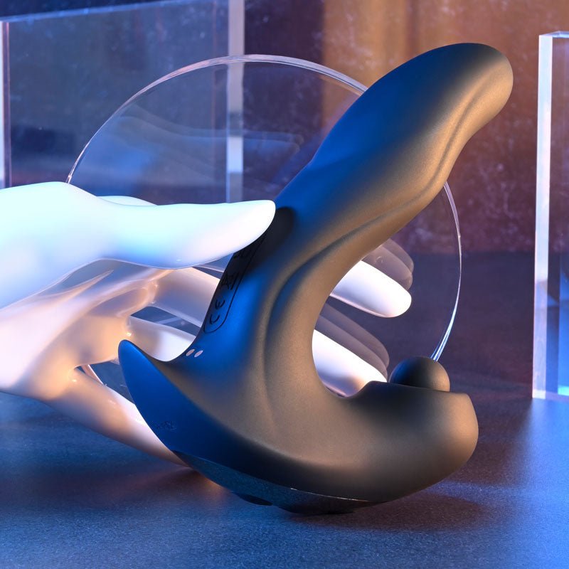 Buy Gender X MAD TAPPER - Black USB Rechargeable Double Tapping Vibrating Massager – Naughtyhut NZ sex toys online. Discreet delivery & top brands.