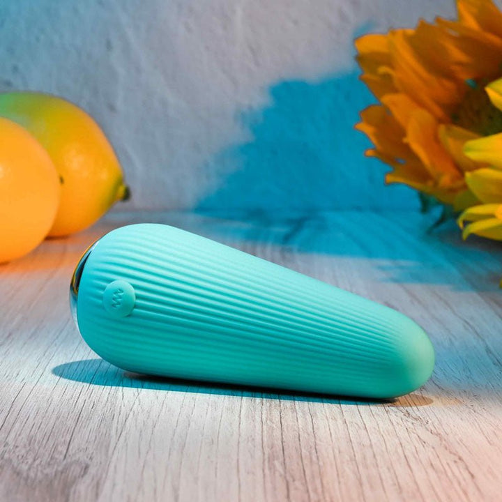 Gender X O - CONE - Blue 10.8 cm (4.25'') USB Rechargeable Bullet – Sex toys NZ by Naughtyhut. Discreet delivery nationwide.