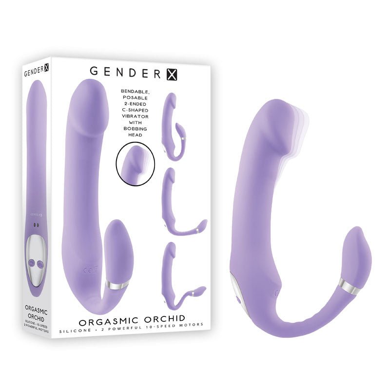 Gender X ORGASMIC ORCHID - Lilac 19 cm USB Rechargeable Strapless - Strap - On – Sex toys NZ by Naughtyhut. Discreet delivery nationwide.