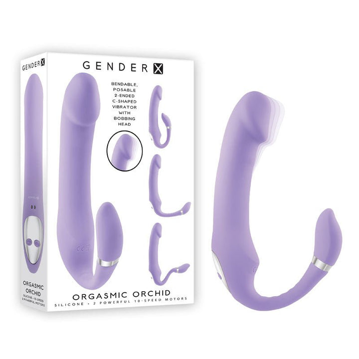 Gender X ORGASMIC ORCHID - Lilac 19 cm USB Rechargeable Strapless - Strap - On – Sex toys NZ by Naughtyhut. Discreet delivery nationwide.
