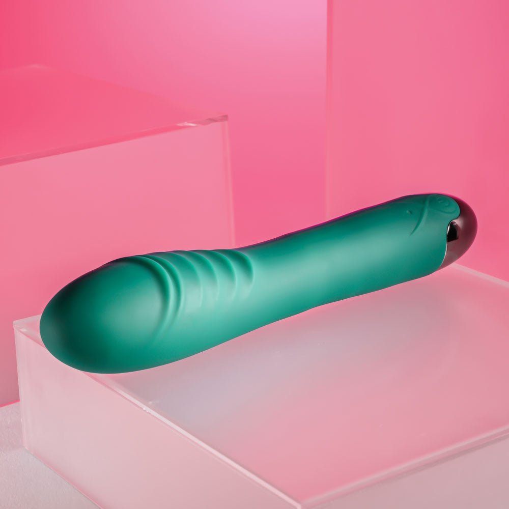 Gender X PIROUETTE - Green 20.6 cm USB Rechargeable Vibrator – Sex toys NZ by Naughtyhut. Discreet delivery nationwide.