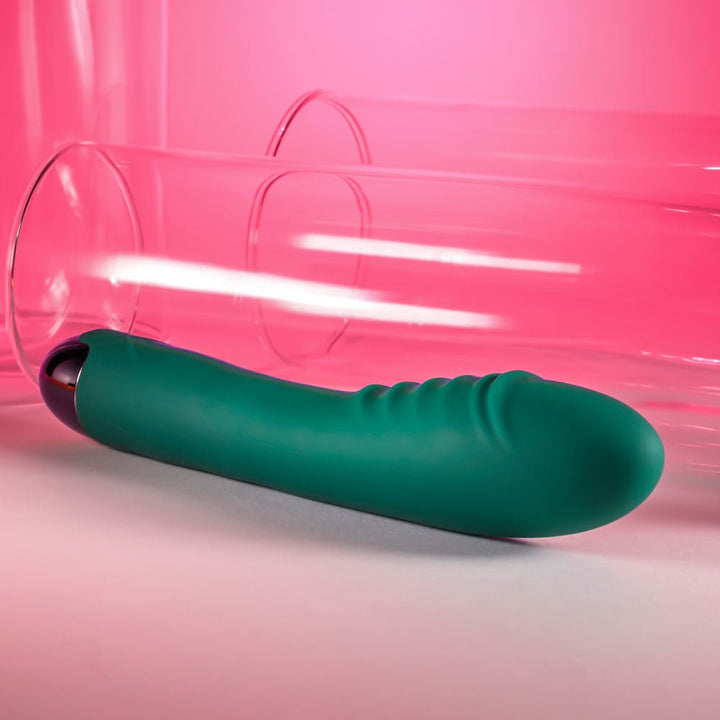 Gender X PIROUETTE - Green 20.6 cm USB Rechargeable Vibrator – Sex toys NZ by Naughtyhut. Discreet delivery nationwide.