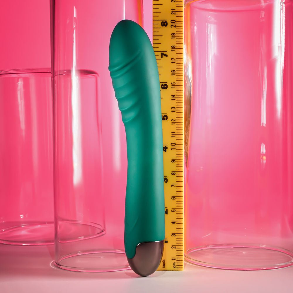 Gender X PIROUETTE - Green 20.6 cm USB Rechargeable Vibrator – Sex toys NZ by Naughtyhut. Discreet delivery nationwide.