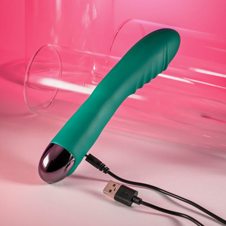 Gender X PIROUETTE - Green 20.6 cm USB Rechargeable Vibrator – Sex toys NZ by Naughtyhut. Discreet delivery nationwide.