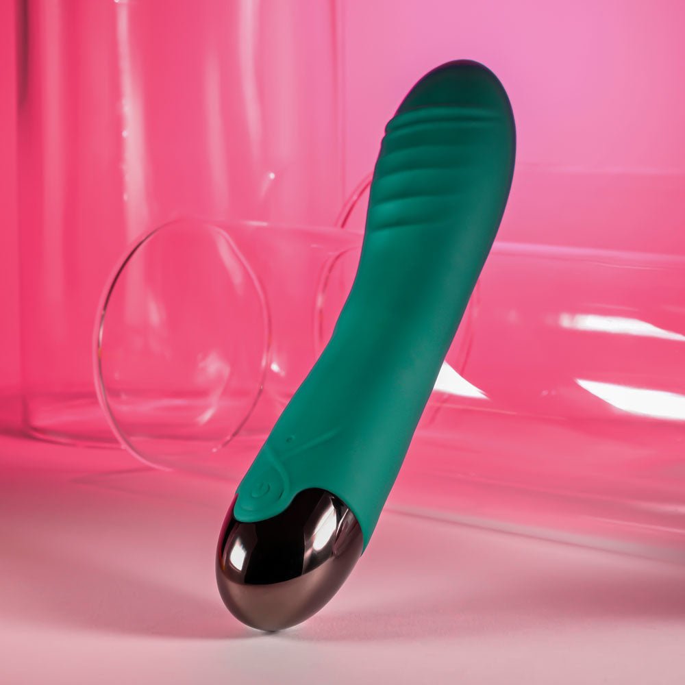 Gender X PIROUETTE - Green 20.6 cm USB Rechargeable Vibrator – Sex toys NZ by Naughtyhut. Discreet delivery nationwide.