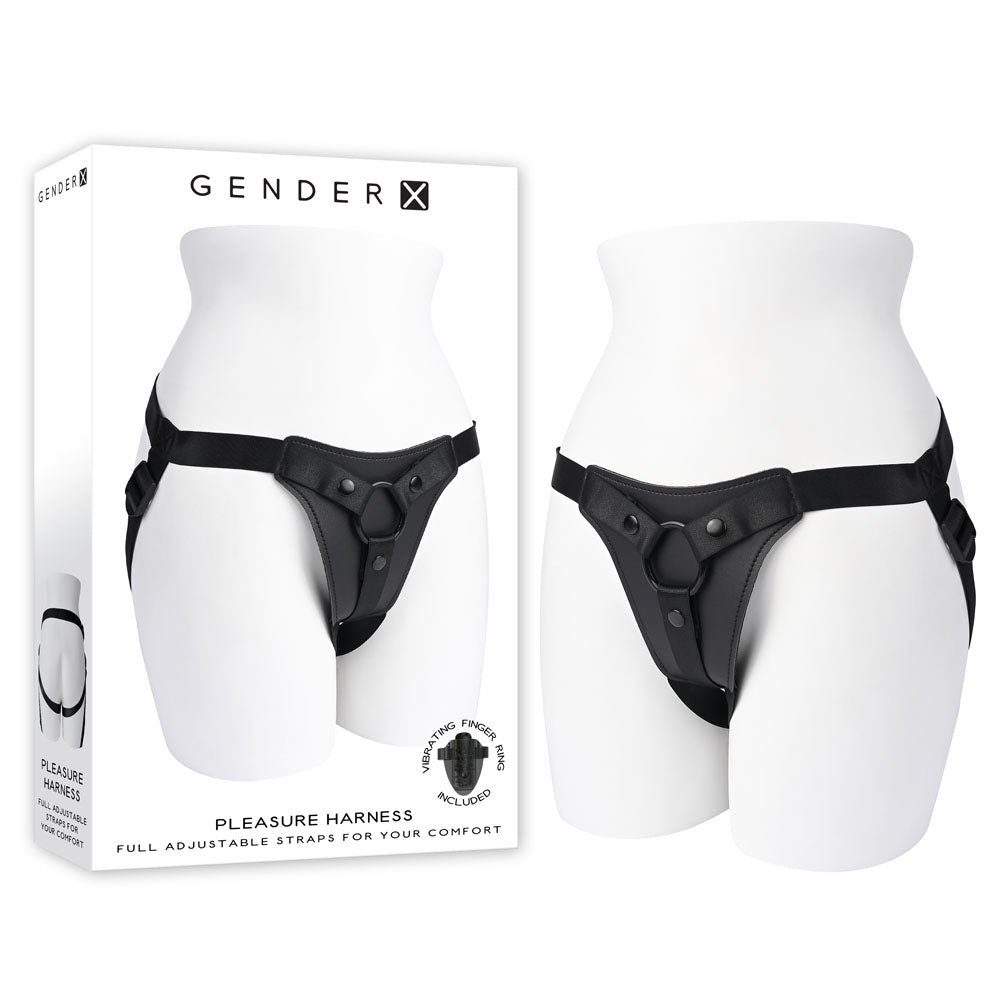 Gender X PLEASURE HARNESS - Black Adjustable Harness (No Probe Included) – Sex toys NZ by Naughtyhut. Discreet delivery nationwide.
