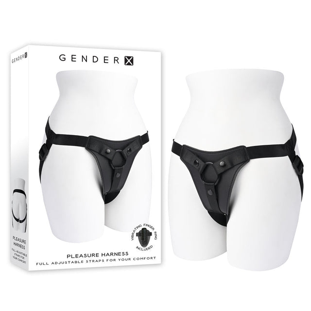 Buy Gender X PLEASURE HARNESS - Black Adjustable Harness (No Probe Included) – Naughtyhut NZ sex toys online. Discreet delivery & top brands.
