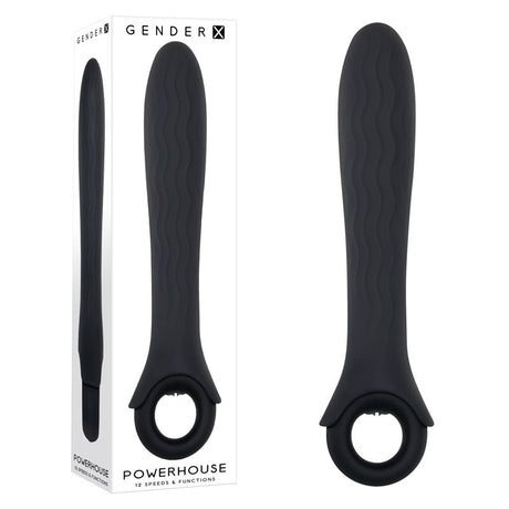 Buy Gender X POWERHOUSE - Black 21.6 cm USB Rechargeable Vibrator – Naughtyhut NZ sex toys online. Discreet delivery & top brands.