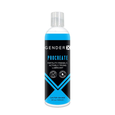 Buy Gender X PROCREATE - 120 ml - Fertility Friendly Water Based Lubricant - 120 ml – Naughtyhut NZ sex toys online. Discreet delivery & top brands.
