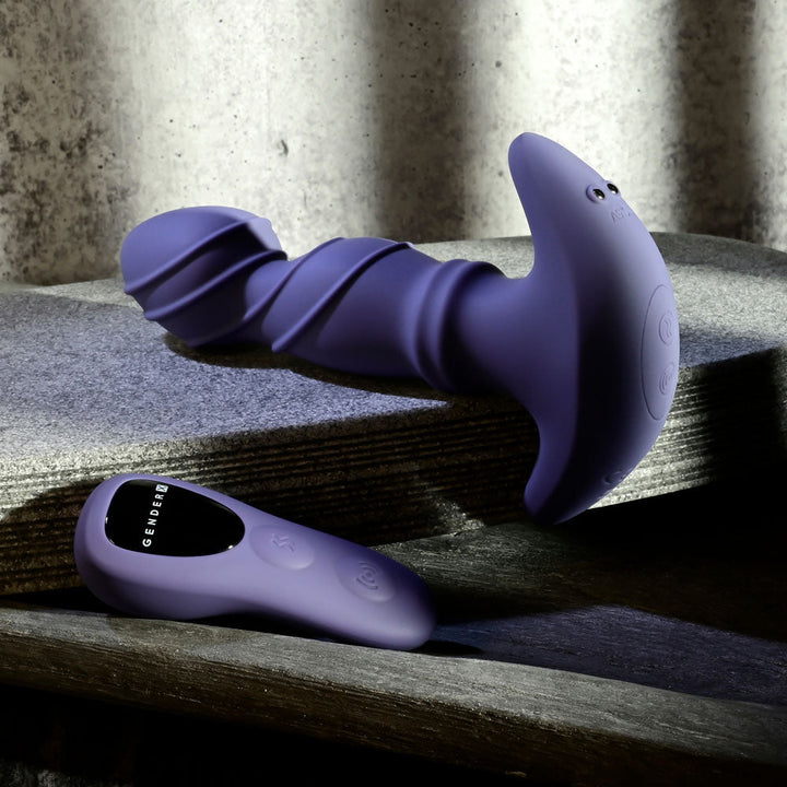 Gender X RING IT - Purple 16.5 cm USB Rechargeable Vibrator with Wireless Remote – Sex toys NZ by Naughtyhut. Discreet delivery nationwide.