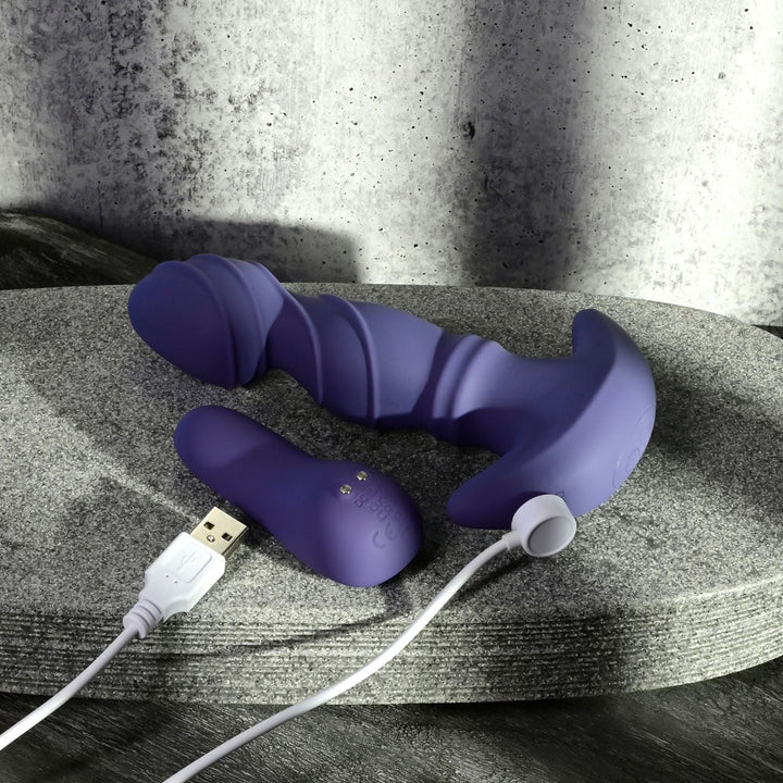Gender X RING IT - Purple 16.5 cm USB Rechargeable Vibrator with Wireless Remote – Sex toys NZ by Naughtyhut. Discreet delivery nationwide.