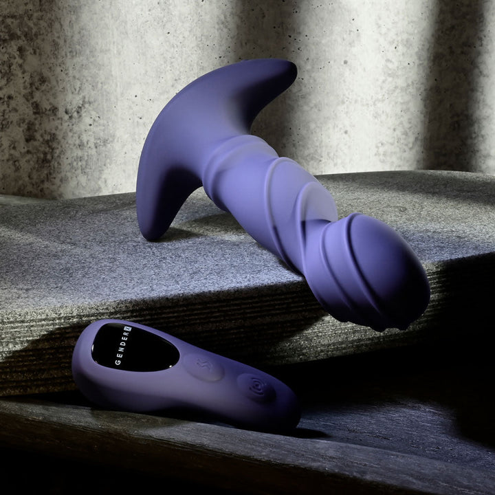Gender X RING IT - Purple 16.5 cm USB Rechargeable Vibrator with Wireless Remote – Sex toys NZ by Naughtyhut. Discreet delivery nationwide.