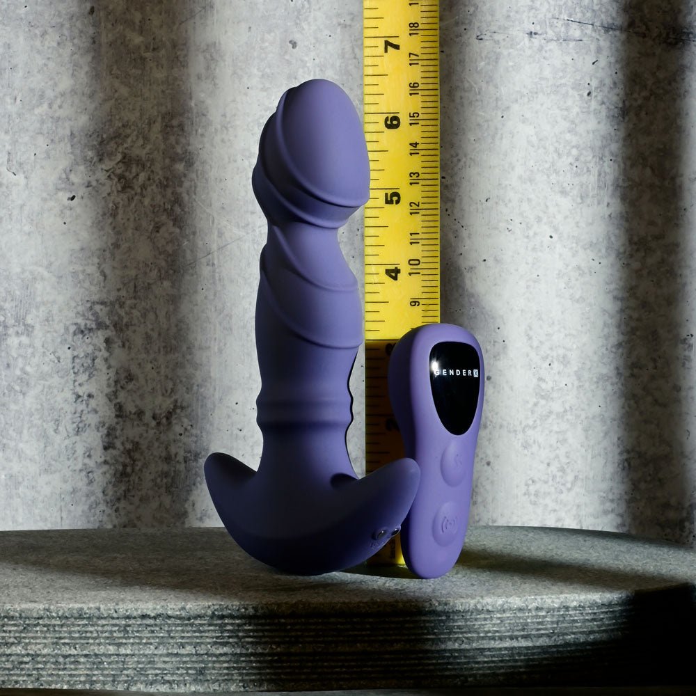 Buy Gender X RING IT - Purple 16.5 cm USB Rechargeable Vibrator with Wireless Remote – Naughtyhut NZ sex toys online. Discreet delivery & top brands.