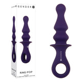 Buy Gender X RING POP - Dark Blue 15.2 cm USB Rechargeable Vibrating Anal Plug – Naughtyhut NZ sex toys online. Discreet delivery & top brands.