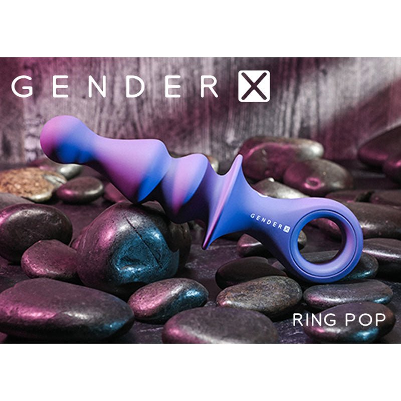 Buy Gender X RING POP - Dark Blue 15.2 cm USB Rechargeable Vibrating Anal Plug – Naughtyhut NZ sex toys online. Discreet delivery & top brands.