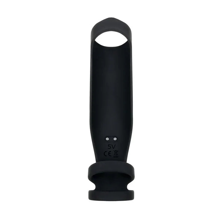Gender X Rocketeer sleeve in Black standing upright, open top opening in view