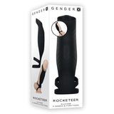 Buy Gender X ROCKETEER - Black USB Rechargeable Vibrating Penis Sleeve – Naughtyhut NZ sex toys online. Discreet delivery & top brands.