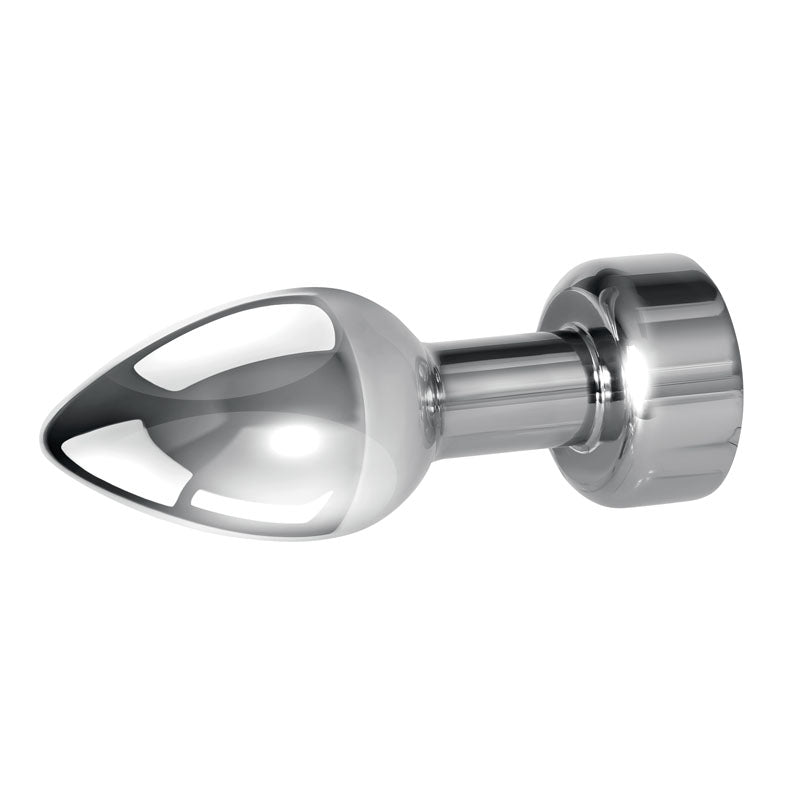 Gender X ROCKIN' METAL PLUG - Metallic 9.3 cm USB Rechargeable Butt Plug – Sex toys NZ by Naughtyhut. Discreet delivery nationwide.