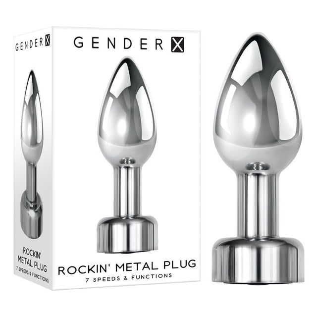 Buy Gender X ROCKIN' METAL PLUG - Metallic 9.3 cm USB Rechargeable Butt Plug – Naughtyhut NZ sex toys online. Discreet delivery & top brands.