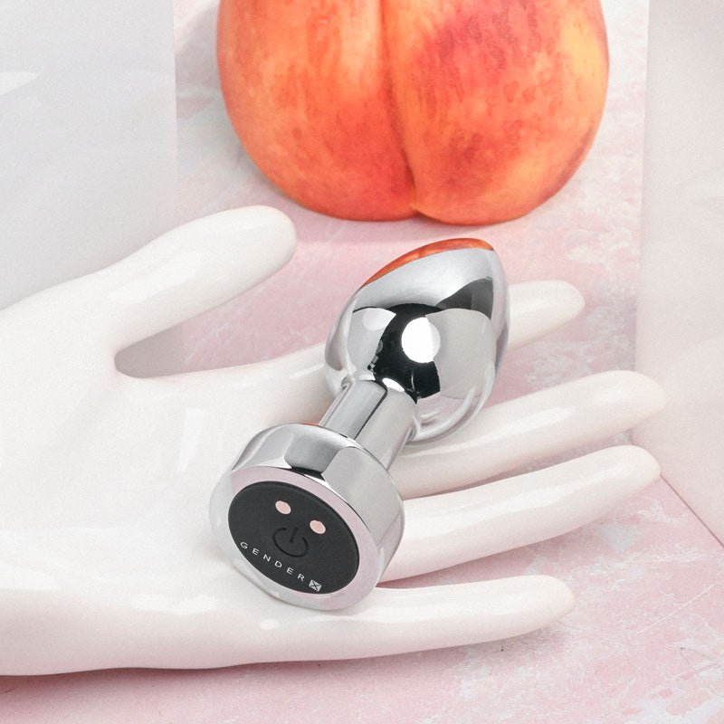 Gender X ROCKIN' METAL PLUG - Metallic 9.3 cm USB Rechargeable Butt Plug – Sex toys NZ by Naughtyhut. Discreet delivery nationwide.