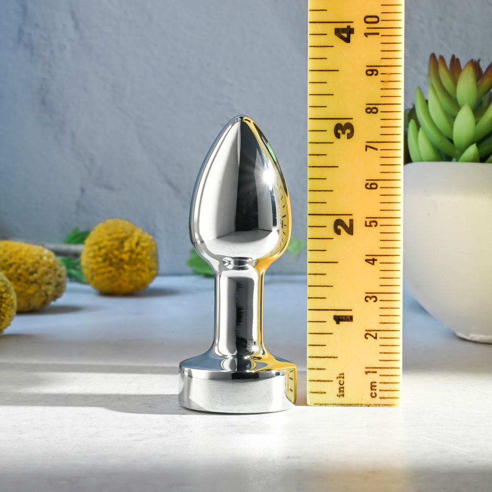 Gender X ROCKIN METAL PLUG MINI - Chrome 7.8 cm USB Rechargeable Vibrating Mini Butt Plug – Sex toys NZ by Naughtyhut. Discreet delivery nationwide.