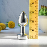 Buy Gender X ROCKIN METAL PLUG MINI - Chrome 7.8 cm USB Rechargeable Vibrating Mini Butt Plug – Naughtyhut NZ sex toys online. Discreet delivery & top brands.