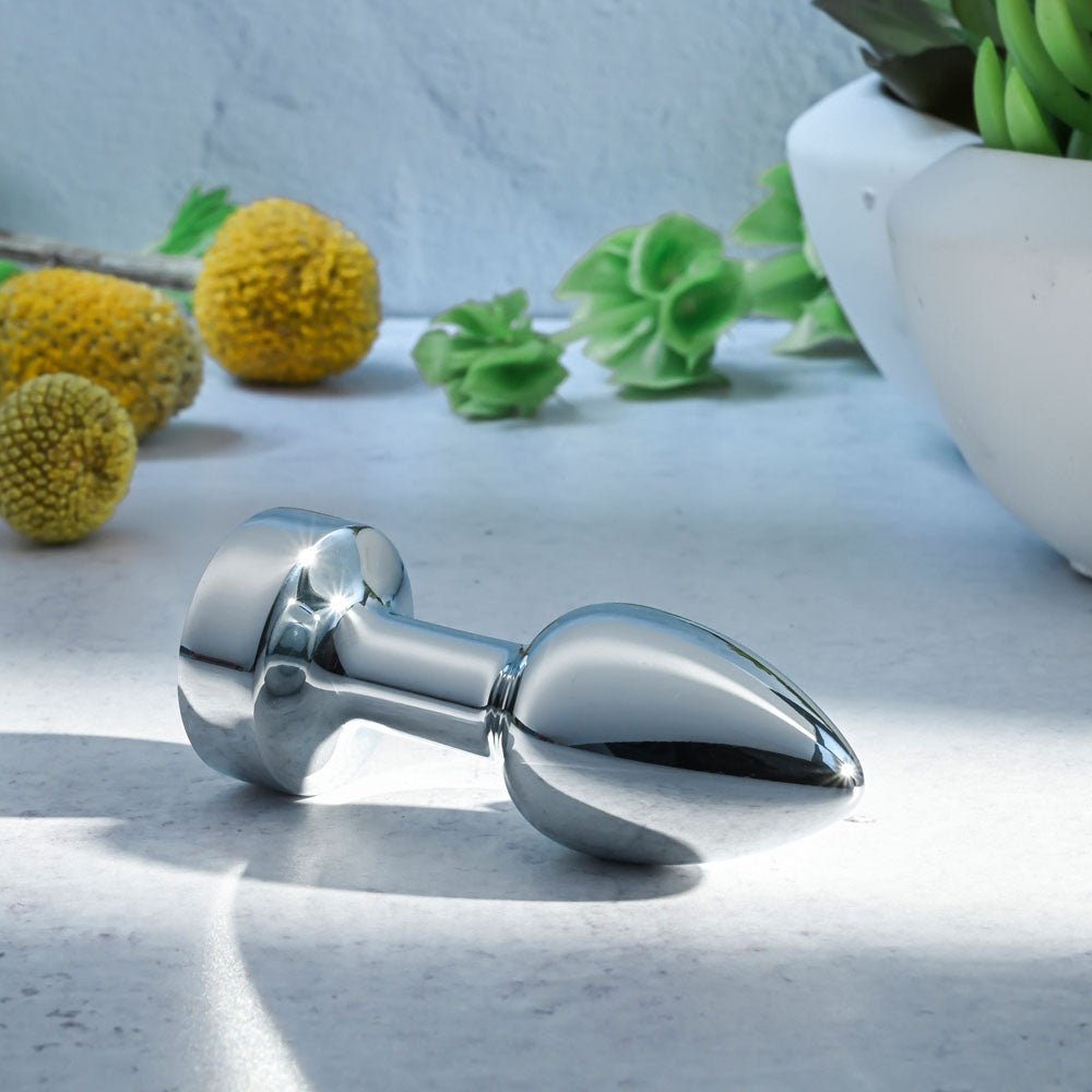 Gender X ROCKIN METAL PLUG MINI - Chrome 7.8 cm USB Rechargeable Vibrating Mini Butt Plug – Sex toys NZ by Naughtyhut. Discreet delivery nationwide.