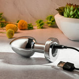 Buy Gender X ROCKIN METAL PLUG XL - Chrome 10.5 cm USB Rechargeable Vibrating XL Butt Plug – Naughtyhut NZ sex toys online. Discreet delivery & top brands.