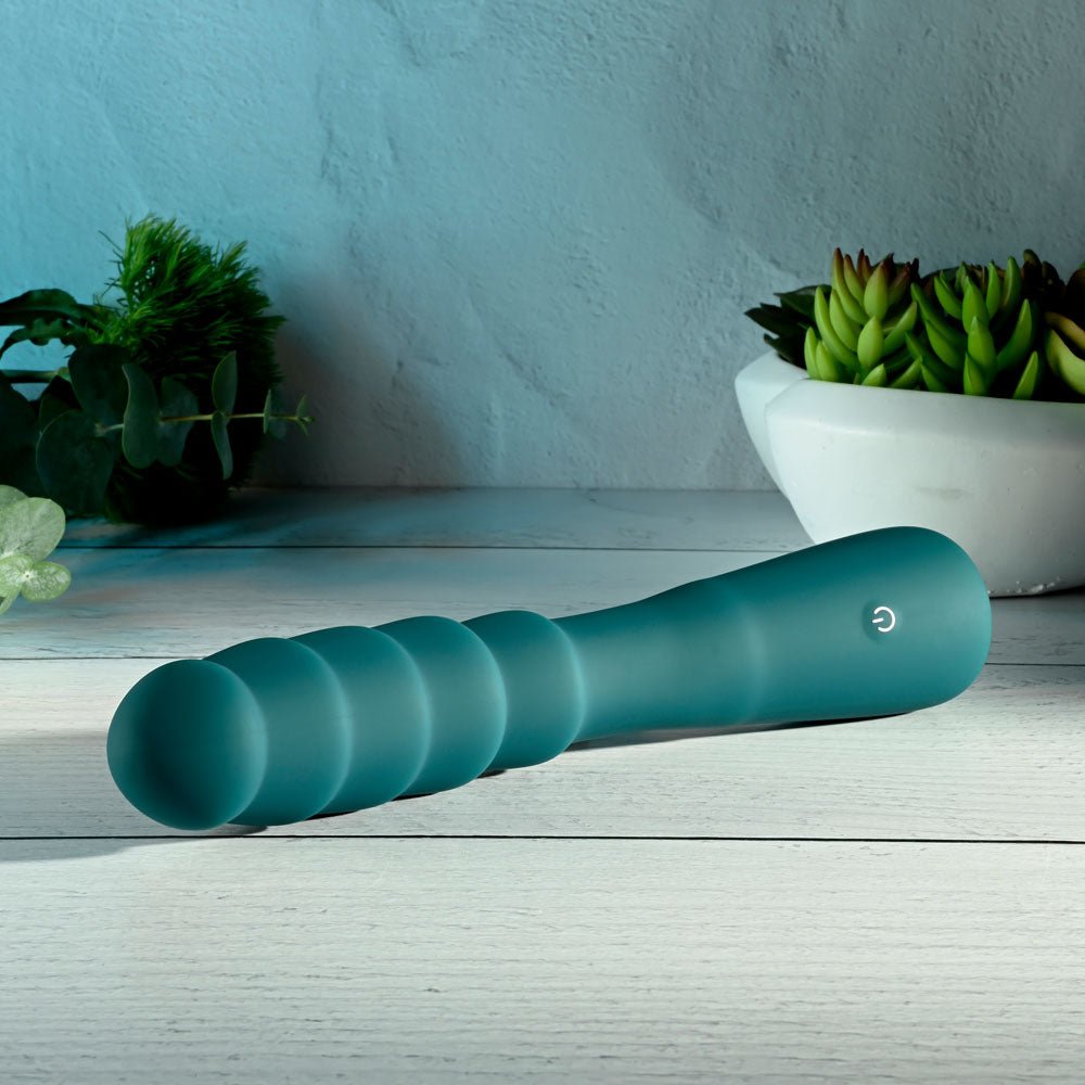 Gender X SCORPION - Green 21.2 cm USB Rechargeable Vibrator – Sex toys NZ by Naughtyhut. Discreet delivery nationwide.