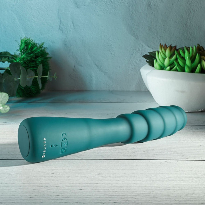 Gender X SCORPION - Green 21.2 cm USB Rechargeable Vibrator – Sex toys NZ by Naughtyhut. Discreet delivery nationwide.