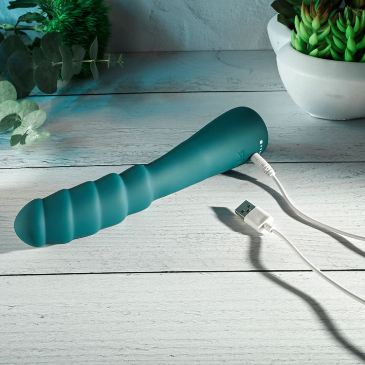 Gender X SCORPION - Green 21.2 cm USB Rechargeable Vibrator – Sex toys NZ by Naughtyhut. Discreet delivery nationwide.