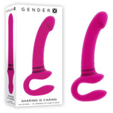 Buy Gender X SHARING IS CARING - Pink 21.9 cm USB Rechargeable Strapless Strap - On – Naughtyhut NZ sex toys online. Discreet delivery & top brands.