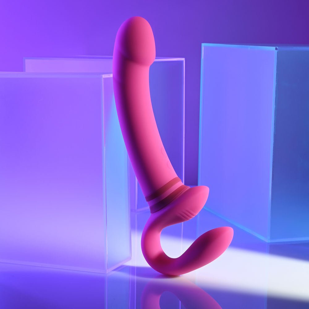 Gender X SHARING IS CARING - Pink 21.9 cm USB Rechargeable Strapless Strap - On – Sex toys NZ by Naughtyhut. Discreet delivery nationwide.