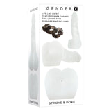 Buy Gender X STROKE & POKE - Clear 20 cm Stroker Dong – Naughtyhut NZ sex toys online. Discreet delivery & top brands.