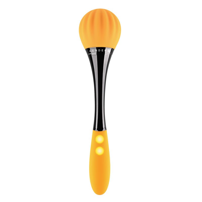 Gender X SUNFLOWER - Yellow 20 cm USB Rechargeable Massage Wand – Sex toys NZ by Naughtyhut. Discreet delivery nationwide.