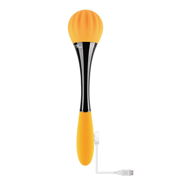Gender X SUNFLOWER - Yellow 20 cm USB Rechargeable Massage Wand – Sex toys NZ by Naughtyhut. Discreet delivery nationwide.