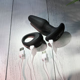 Buy Gender X TEAMWORK - Black USB Rechargeable Rimming Butt Plug & Vibrating Cock Ring – Naughtyhut NZ sex toys online. Discreet delivery & top brands.