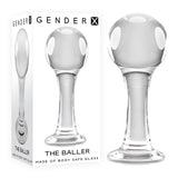 Buy Gender X THE BALLER - Clear Glass 11 cm Anal Plug – Naughtyhut NZ sex toys online. Discreet delivery & top brands.