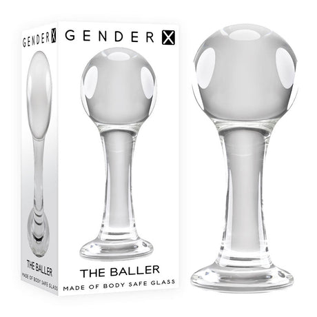 Buy Gender X THE BALLER - Clear Glass 11 cm Anal Plug – Naughtyhut NZ sex toys online. Discreet delivery & top brands.