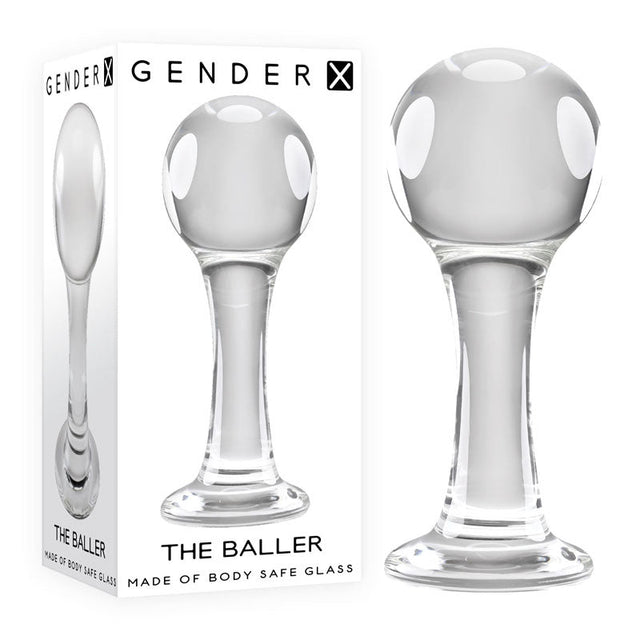Buy Gender X THE BALLER - Clear Glass 11 cm Anal Plug – Naughtyhut NZ sex toys online. Discreet delivery & top brands.