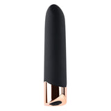 Buy Gender X THE GOLD STANDARD - Black/Rose Gold 10 cm USB Rechargeable Bullet – Naughtyhut NZ sex toys online. Discreet delivery & top brands.
