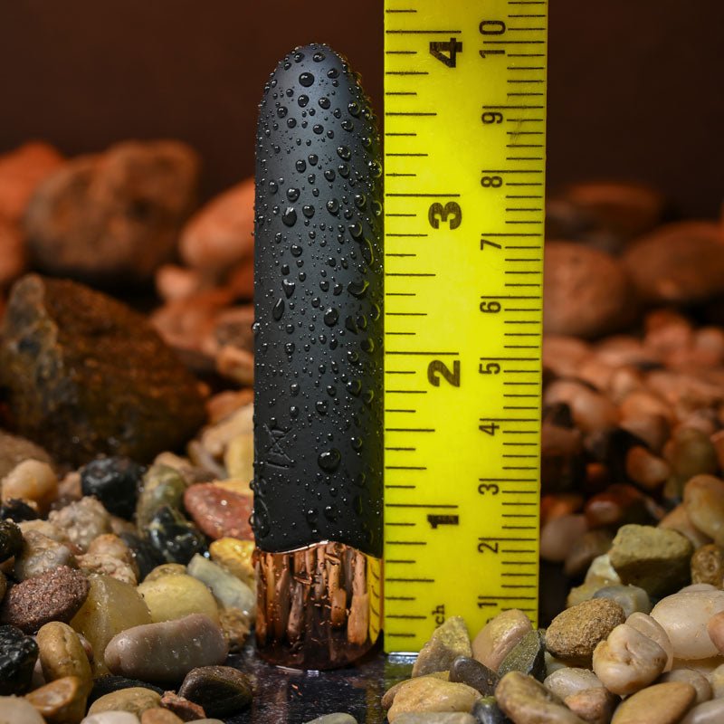 Buy Gender X THE GOLD STANDARD - Black/Rose Gold 10 cm USB Rechargeable Bullet – Naughtyhut NZ sex toys online. Discreet delivery & top brands.