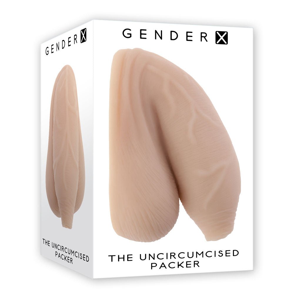 Buy Gender X THE UNCIRCUMCISED PACKER - Light - Flesh 11.5 cm Packer – Naughtyhut NZ sex toys online. Discreet delivery & top brands.