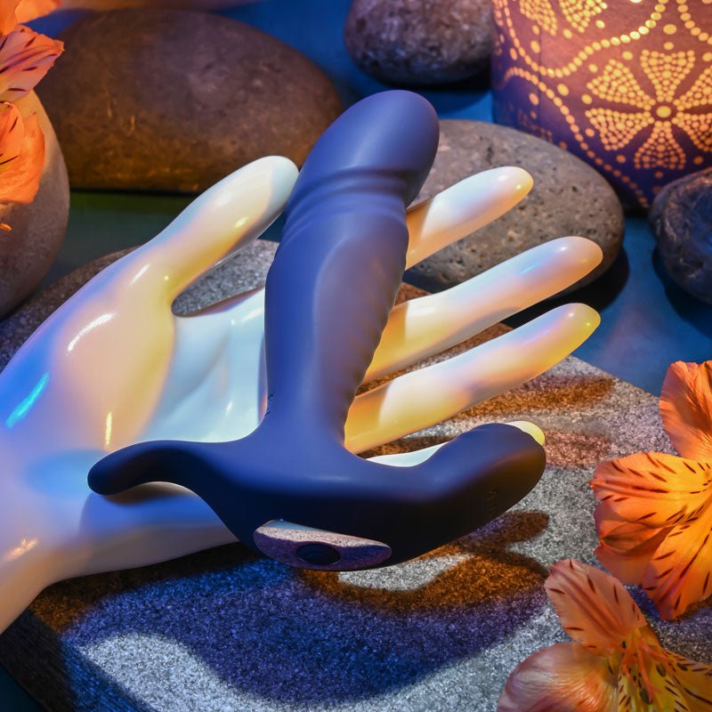 Buy Gender X TRUE BLUE - Blue 13.5 cm USB Rechargeable Thrusting Prostate Massager – Naughtyhut NZ sex toys online. Discreet delivery & top brands.