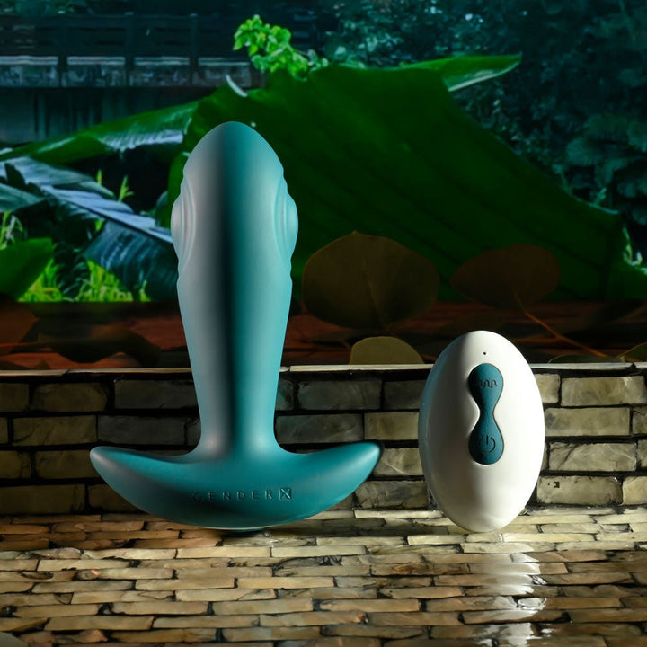 Gender X TUNNEL TAPPER - Grey 12.1 cm USB Rechargeable Tapping Anal Plug with Wireless Remote – Sex toys NZ by Naughtyhut. Discreet delivery nationwide.